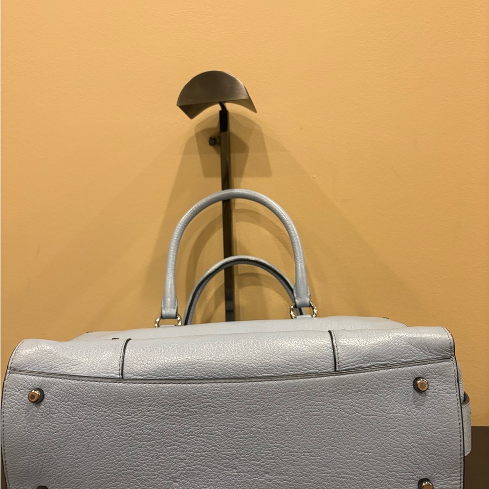 Coach Mercer Cornflower Blue Leather Satchel - Picture 3 of 11
